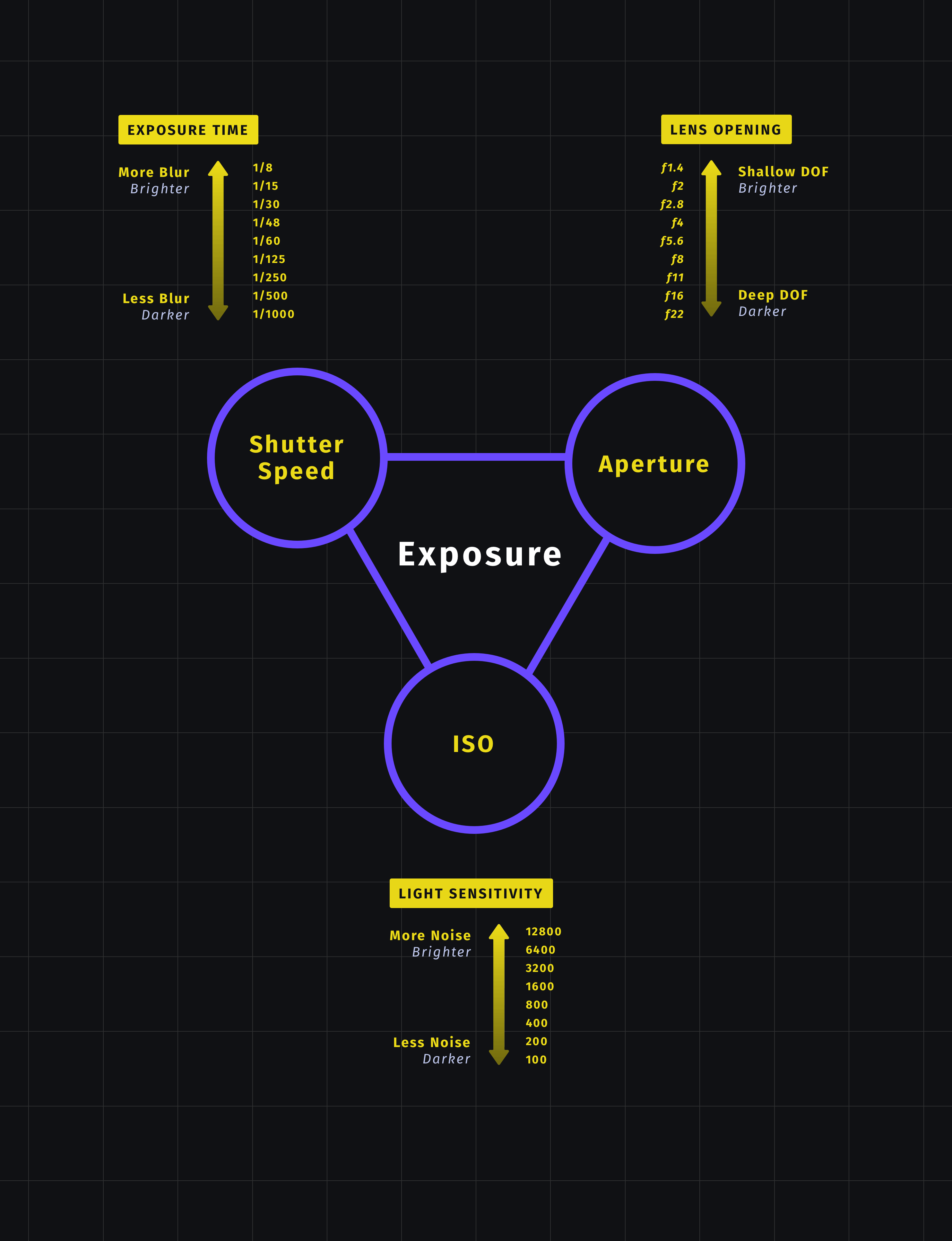 What is the Exposure Triangle - What is Shutter Speed - What is Aperture - What is ISO - Tall