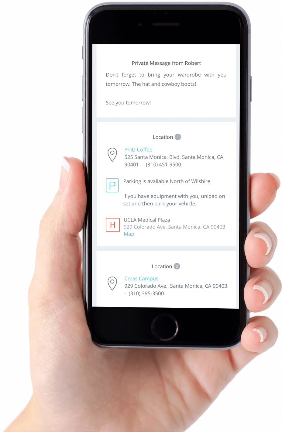 Filming on Location - Insert personalizard crew parking notes on call sheet template | StudioBinder